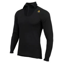 Aclima HotWool 230 Gr. Polo Zip Unisex, Jet Black