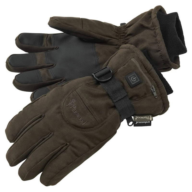 Pinewood Heating Gloves Suede Brown 3 Pinewood Heating Gloves Suede Brown